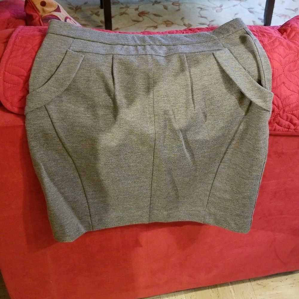 Grey Midi Winter Skirt (New w/o tags)